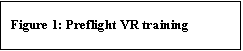 Text Box: Figure 2: Preflight VR training